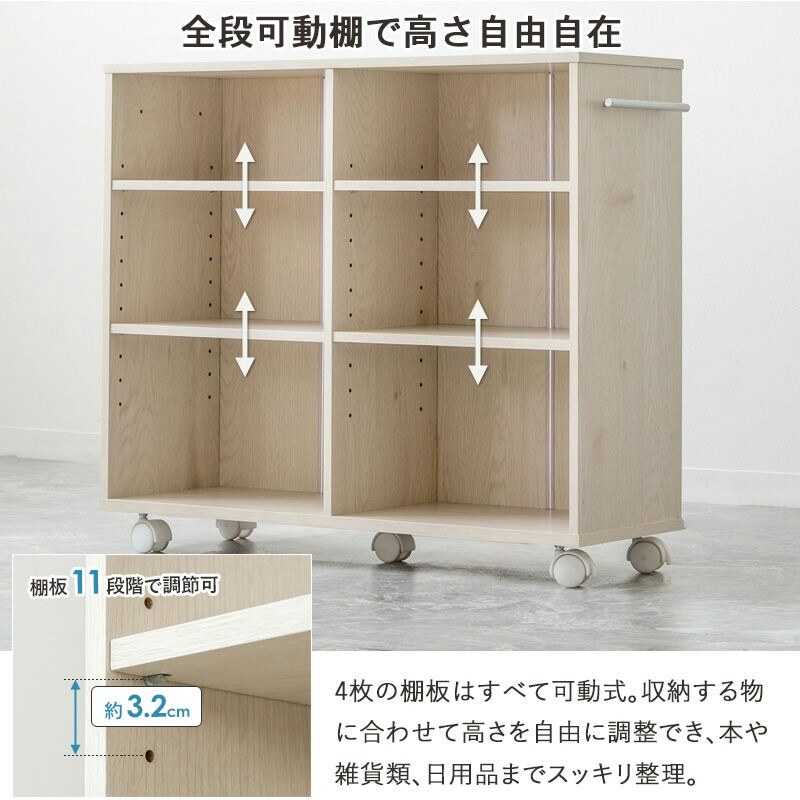 収納家具 ラック 押入れ収納 奥行75cm 選べる幅3サイズ (19/25/38cm) iw-29 クローゼット収納 リビング収納 すき間収納 サニタリー収納