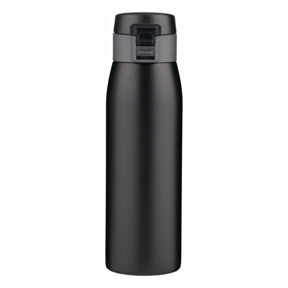 真空二重 ワンタッチボトル 500mL 黒 マグボトル 水筒 保温保冷 ボトル ワンタッチオープン【北海道・沖縄県・離島 配送不可】