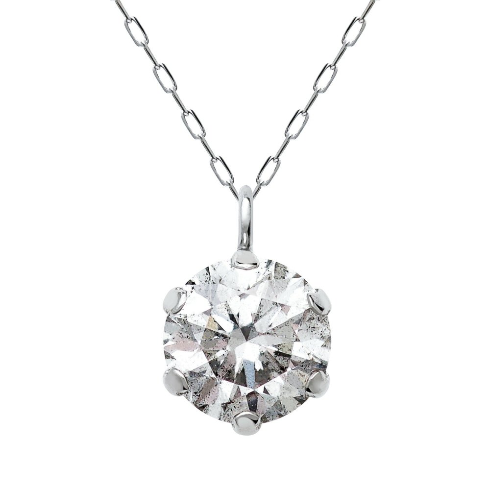 ネックレス ダイヤモンド 0.5ct Hカラー SIクラス プラチナ PT900 K18 ゴールド 一粒 ソリティア[ララクリスティー]