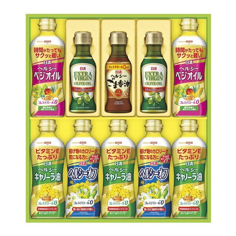 【ギフト対応無料】お歳暮 日清オイリオ オリーブオイル&バラエティオイルギフト (OV-50A) ※送料無料(北海道・沖縄は除く)