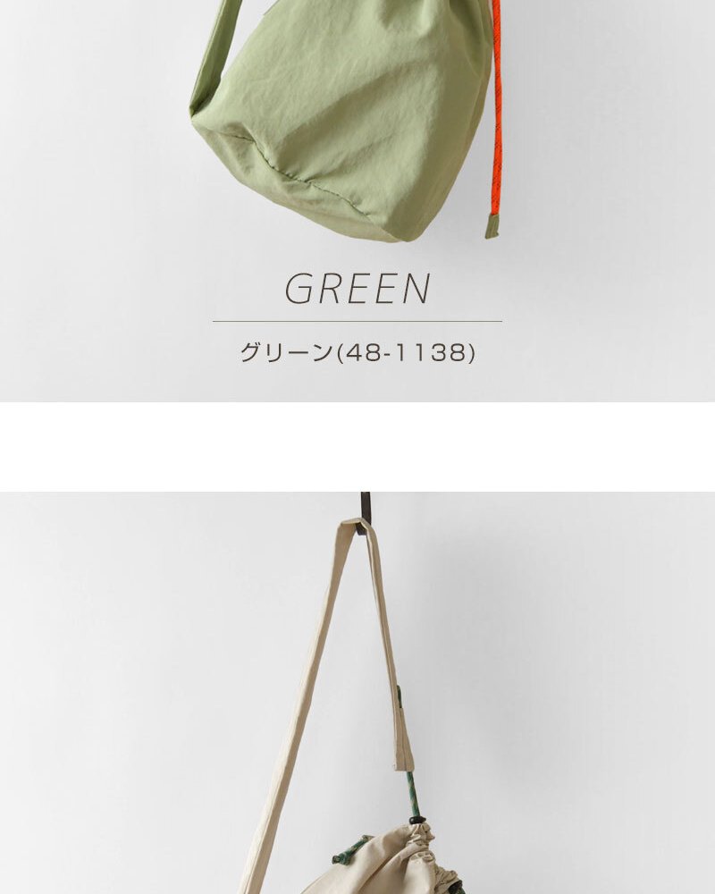 【EARTH MADE アースメイド】撥水ナイロン パラコード ボンサック ショルダーバッグ PARACODE BONSAK (E7963)正規品 レディース 春 夏 雨 水 アウトドア フェス 肩掛け 斜め掛け ナチュラル 新作 ナチュランド 人気 30代 40代 50代 60代 母の日 クリスマス ギフト プレゼント