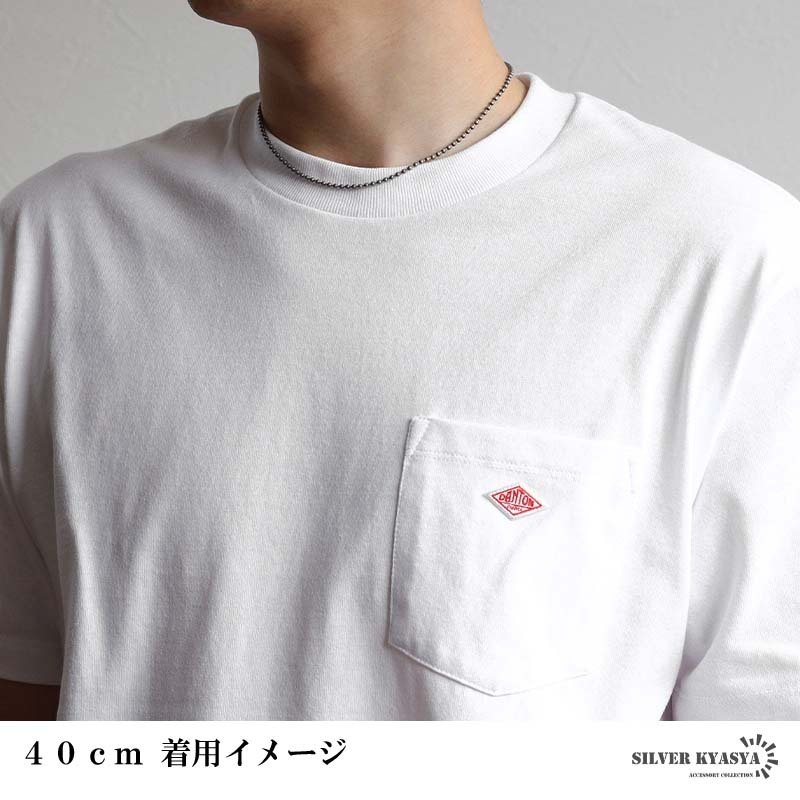 ステンレス 定番 ボールチェーンネックレス 燻し ヴィンテージ シンプルネックレス 幅2mm 40cm 45cm 50cm 55cm シルバー 細身 アンティーク グレー 人気 デイリー 普段使い 玉 球 お洒落 メンズ 男性 金属アレルギー対応