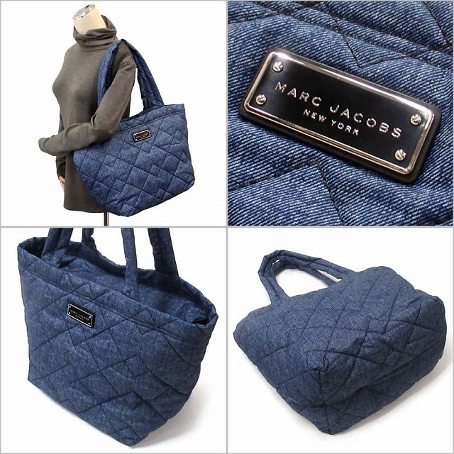 MARC JACOBS マークジェイコブス アウトレット バッグ  キルティングデニムトートバッグ