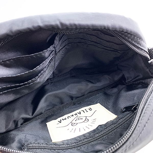 SAN-X リラックマ BK キャンプ リラックマ ボックスショルダー ショルダーバッグ  お出かけ ブラック  (MCOR)