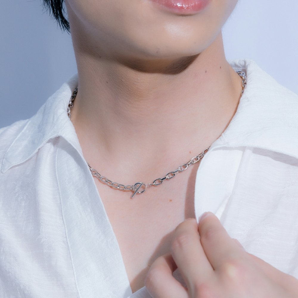リンク チェーン ネックレス シンプル お揃い ペアアクセ ユニセックス