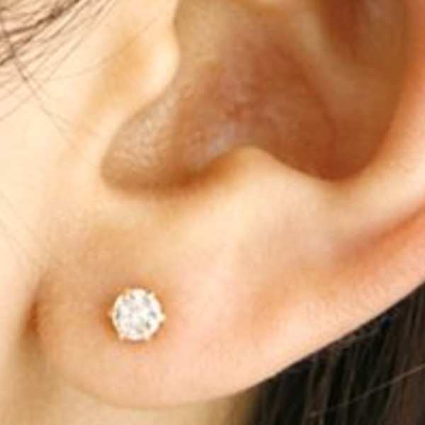 ダイヤモンド ピアス 0.4ct K18 ピンクゴールド ホワイトゴールド ダイヤ 一粒 スタッドピアス レディース 18K 18金 両耳用 ジュエリー ギフト プレゼント 誕生日 記念日 彼女 妻
