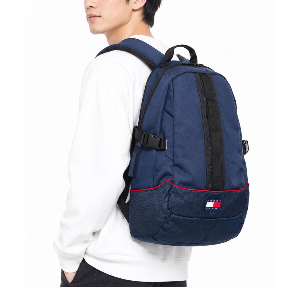 高品質ヨーロッパ輸入モデル トミーヒルフィガー TOMMY HILFIGER バッグ バックパック リュック TOMMY JEANS OUTDOORS レディース メンズ ネイビー AM0AM14625 C1G CORPORATE 送別会 誕生日 結婚祝い 結婚式 彼氏 息子 夫 男性 名刺入れ 高級 父の日 母の日 即日発送