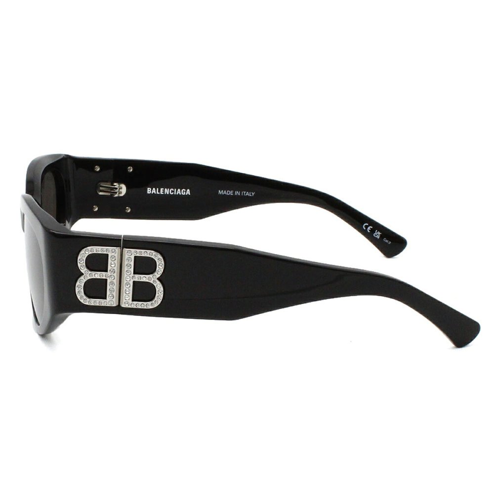 バレンシアガ BALENCIAGA サングラス アジアンフィット UVカット アイウェア フォックス BB0324SK-014 メンズ レディース ユニセックス ブラック+グレー 国内正規品