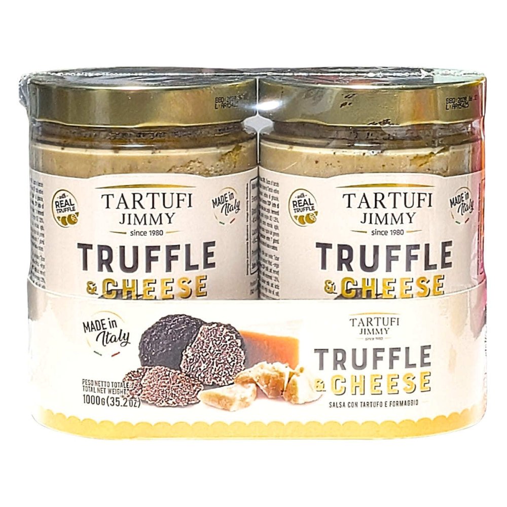 TARTUFI JIMMY トリュフ&チーズ パスタソース 500g×2 10人分 イタリア産  トリュフジミー #71806 [賞味期限 2028.06.03迄]