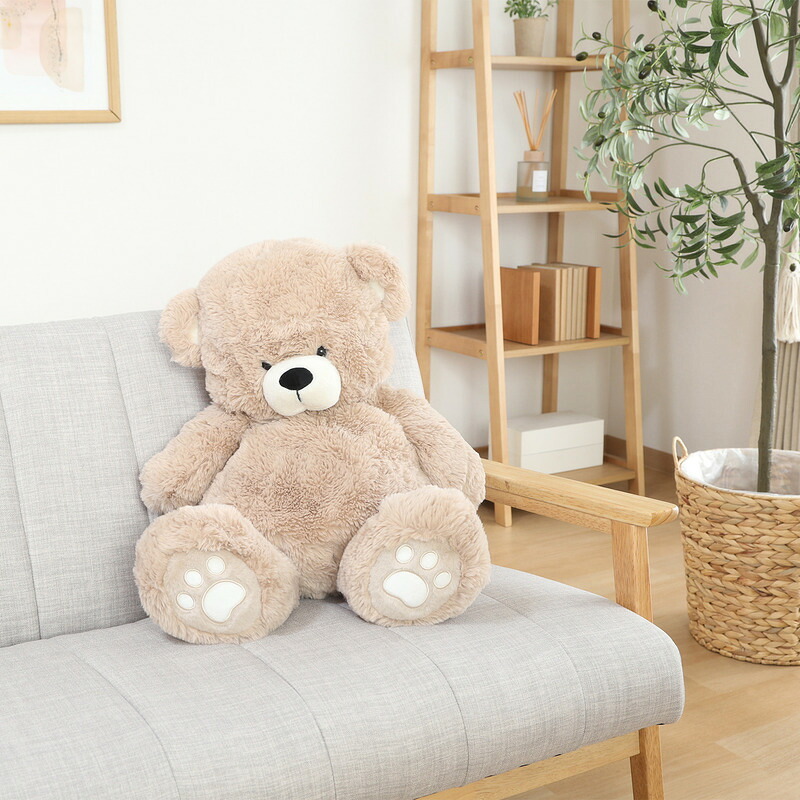 ぬいぐるみ くま 50cm ベージュ・ブラウン 2色展開 おもちゃ キッズ ギフト おしゃれ シンプル 新生活 家具 インテリア 不二貿易