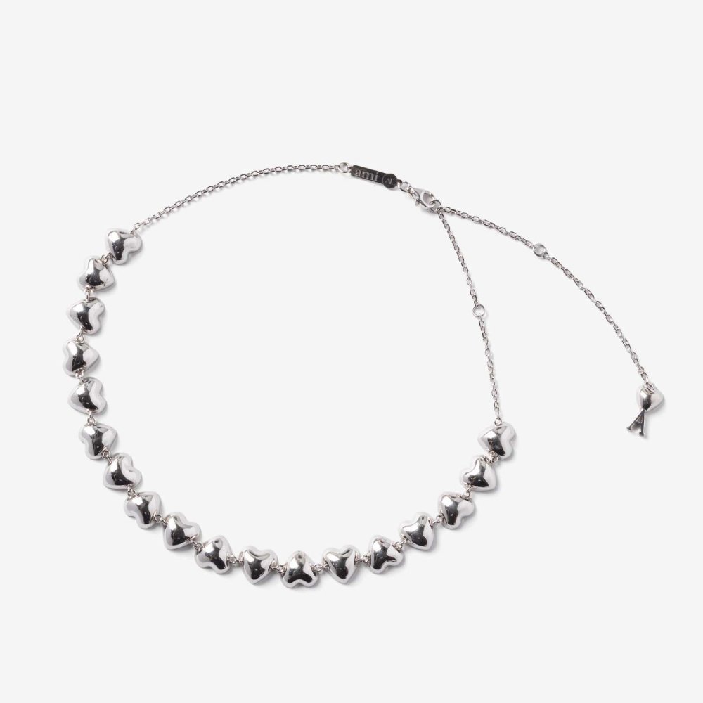 アミ パリス AMI PARIS METAL HEART CHOKER メタル ハート チョーカー UJW982.362 ネックレス レディース アクセサリー シルバー