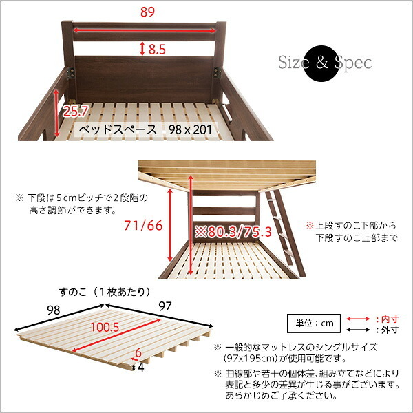 木目調 ヴィンテージ 3Dシート 耐荷重300kg 二段 2段 CLID クリッド ロフト おしゃれ はしご すのこ 木目調３Ｄシート二段 CLID-クリッド