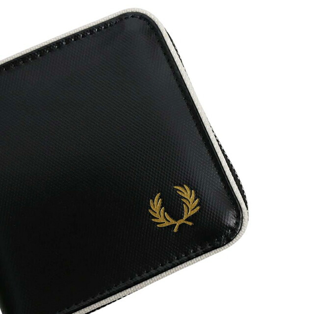 フレッドペリー FRED PERRY Classic Zip Around Wallet ラウンドファスナー財布 二つ折り財布 二折財布 l1195-d57 ユニセックス Black Ecru