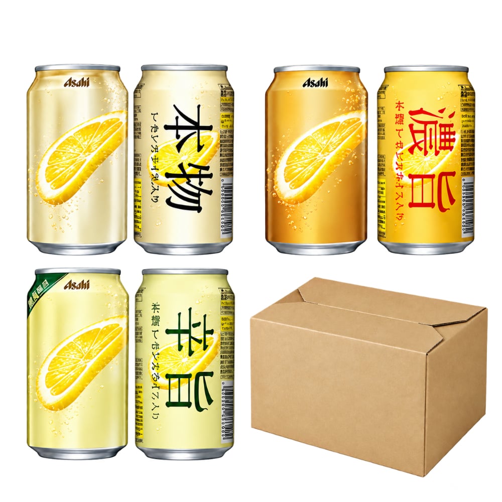 アサヒ 未来のレモンサワー 345ml 3種 ×2　6本化粧箱付き オリジナル 濃いめ 檸檬ジンジャー レモンスライス入り 缶チューハイ レモンサワー ギフト プレゼント 贈答用 お祝い 誕生日 お中元 お歳暮