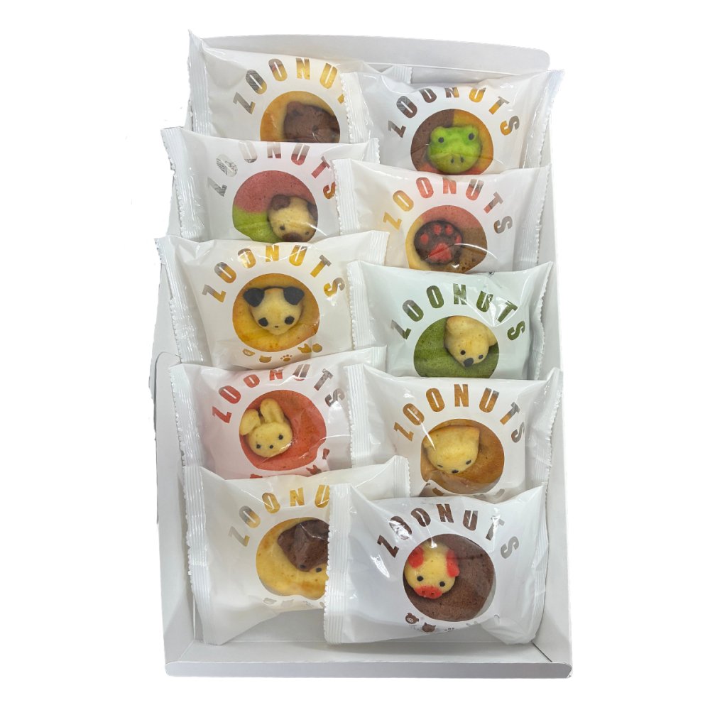 アニマルドーナツ ZOONUTS 12個セット ドーナツ 洋菓子 スイーツ おやつ プレーン ミックス ココア バナナ イチゴ 抹茶 お取り寄せスイーツ