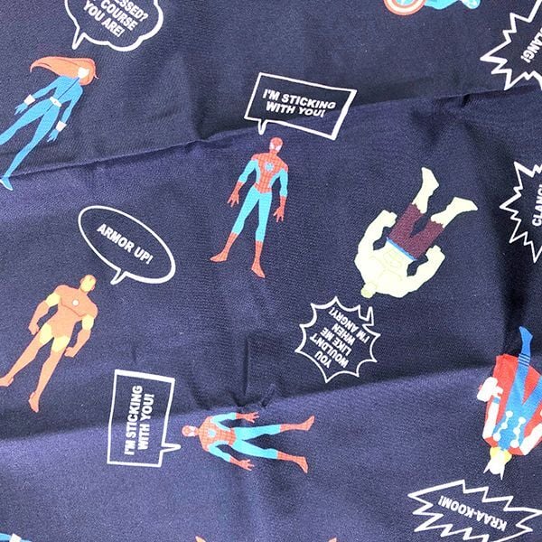 MARVEL ヒーローズ マーベルコミックアイコン  エコバッグ マーベル グッズ ネイビー