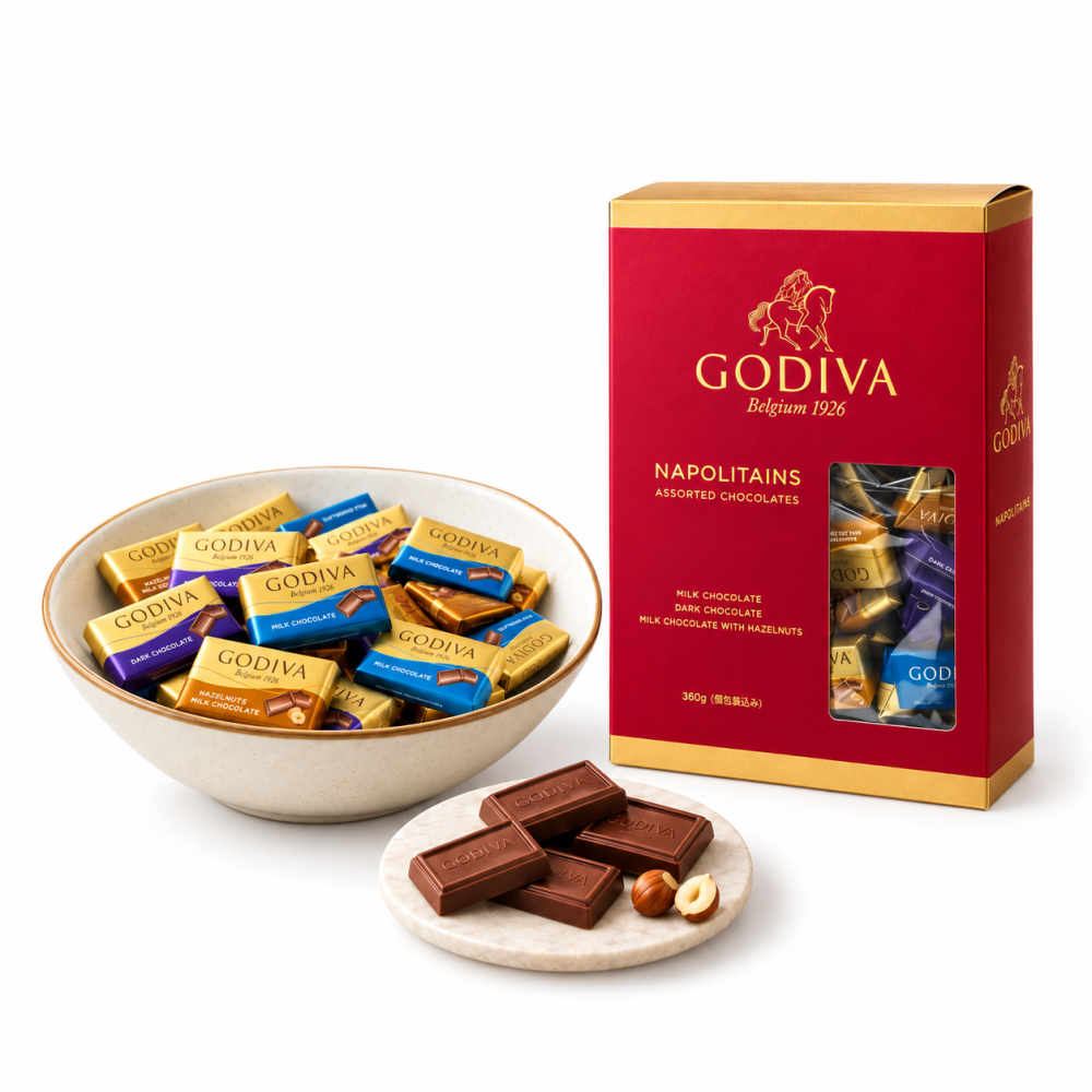 【ラッピング無料】GODIVA ゴディバ ナポリタン 345g チョコレート 3種アソート 約84粒 個包装 大容量 詰め合わせ お菓子 スイーツ 誕生日 バレンタイン ホワイトデー ギフト プレゼント