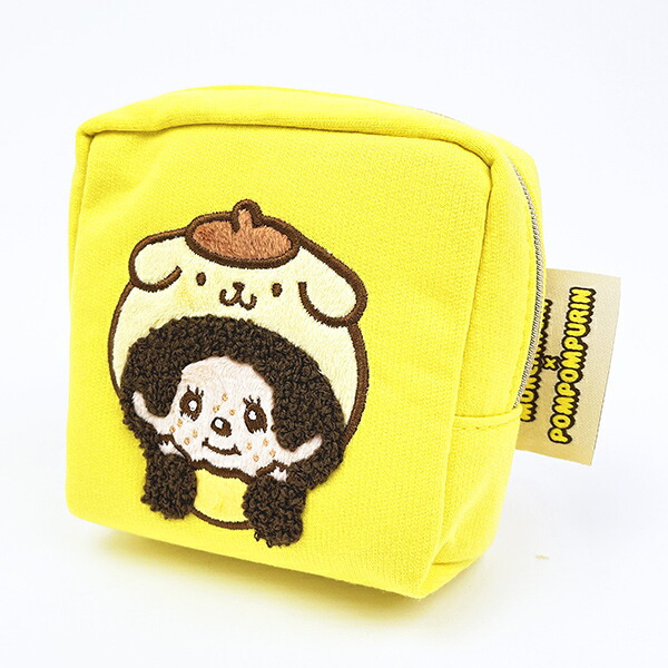 サンリオ ポムポムプリン ×モンチッチ サガラ刺繍ミニポーチ Sanrio