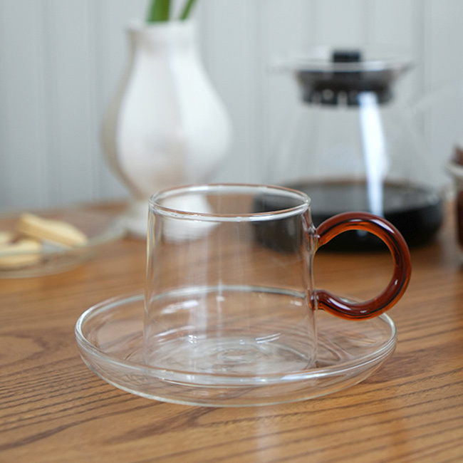 SKON スコン グラスマグ リング 300ml[マグカップ コップ おしゃれ 耐熱ガラス マグ ガラスマグカップ 耐熱 ガラス 持ち手付き カップ 耐熱マグカップ 耐熱グラス 耐熱コップ グラス タンブラー ガラスコップ ガラスカップ 食洗機対応]