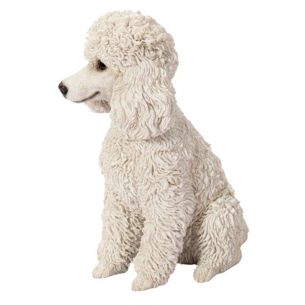 置物 woobia ウービア 犬 トイプードル お座りプードル 白 高さ19.5cm カット犬 白い犬 リアル 本物そっくり イギリス生まれ 職人手彩色 縁起物 戌年 玄関 インテリア 新築祝い 引っ越し祝い 開店祝い 出産祝い 誕生日 お祝い ギフト プレゼント 犬好き プードル好き