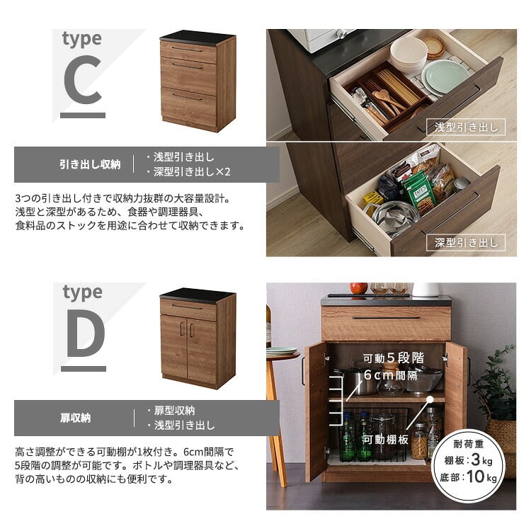 キッチンカウンター ゴミ箱収納 日本製 特殊鋼板を使った 【Lugo-ルゴ-】ゴミ箱上カウンター 60cm：