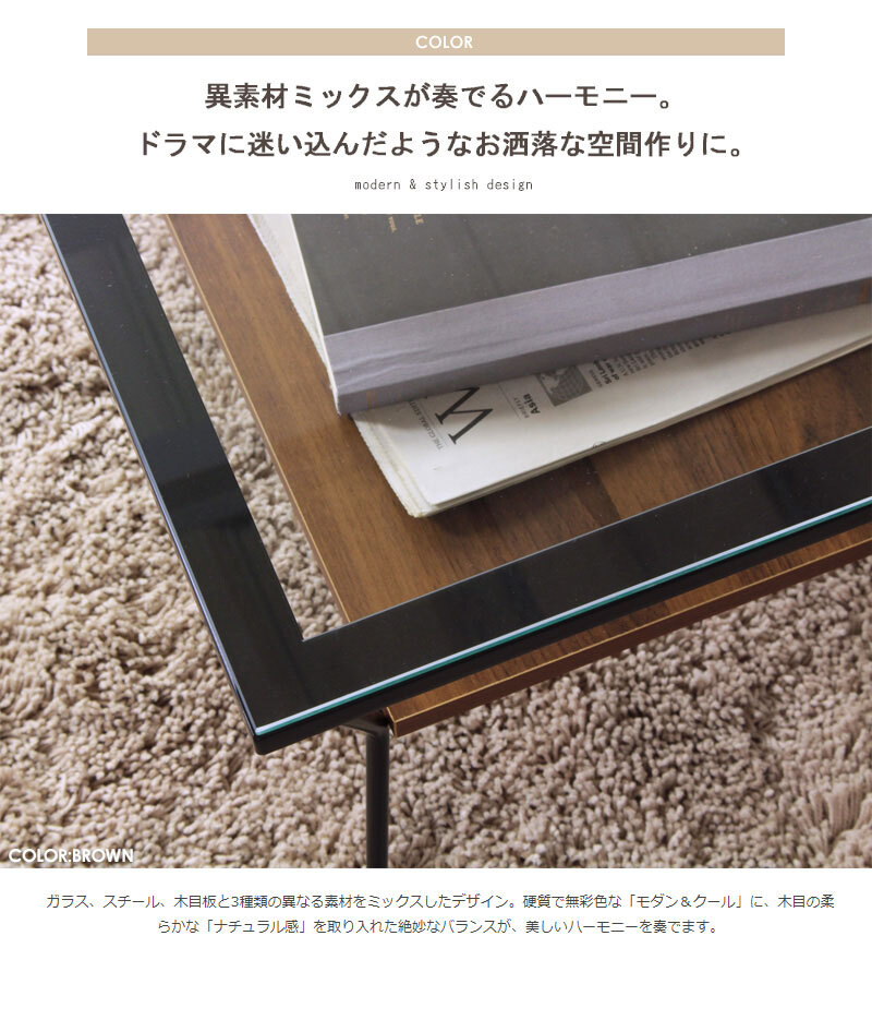 ローテーブル ガラステーブル おしゃれ 棚付き 幅80 リビングテーブル 白 テーブル ガラス 収納 北欧 カフェ風 シンプル 韓国 インテリア カフェテーブル 小さめ 応接テーブル 1人暮らし ナチュラル ホワイト ブラウン ブ 細身 フレーム お洒落 新生活