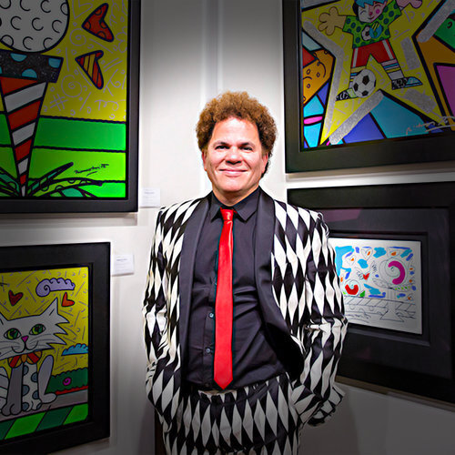 ミニー ウィズ ピンクリボン 22.5cm | ロメロ・ブリット Romero Britto デザイン アート 正規輸入品