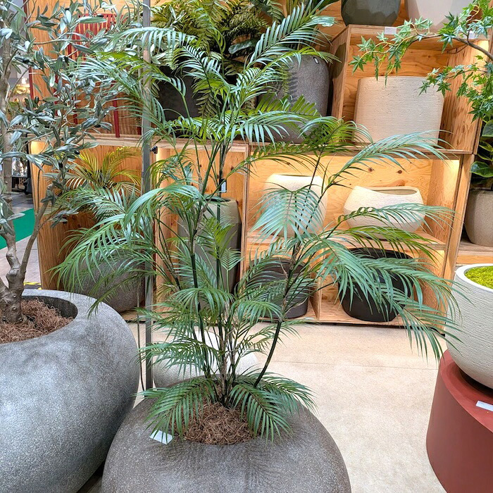 観葉植物 造花 チャメドレアヤシ BROWN 全高約130cm フェイクグリーン 高級 本物そっくり リアル おしゃれ インテリア 人工観葉植物 アーティフィシャルグリーン リビング 玄関 寝室 オフィス 店舗 開店祝い 室内 風水 ヤシの木 フェイク