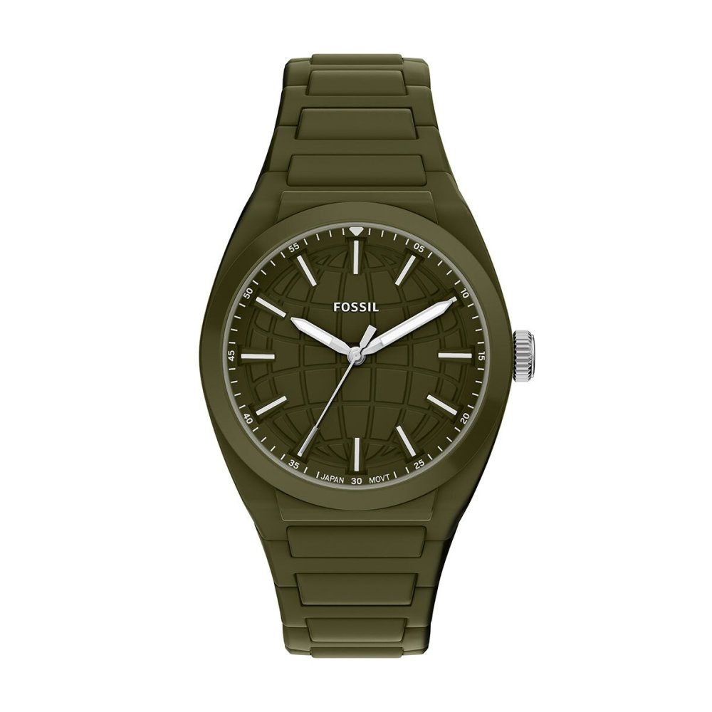 フォッシル FOSSIL 腕時計 メンズ EVERETT アナログ オリーブ シリコンウォッチ FS6178【2026 新作】