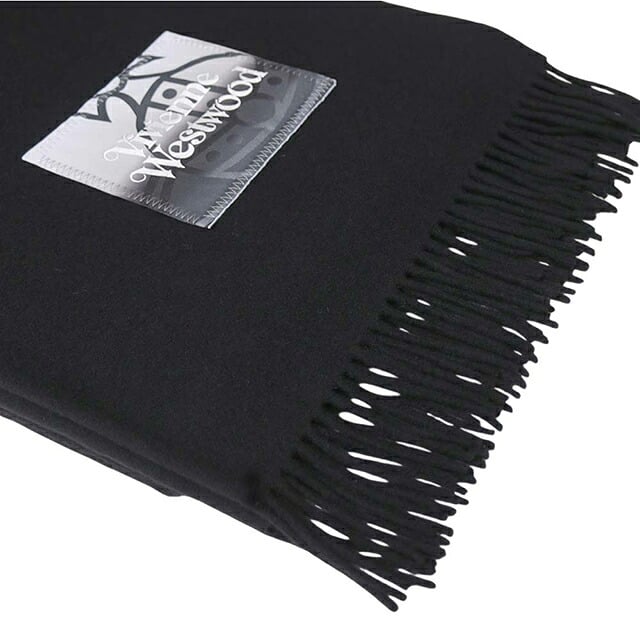 ヴィヴィアンウエストウッド VIVIENNE WESTWOOD NURIA STOLE マフラー 8103013J-W010X-N401-BLACK ユニセックスブラック マフラー