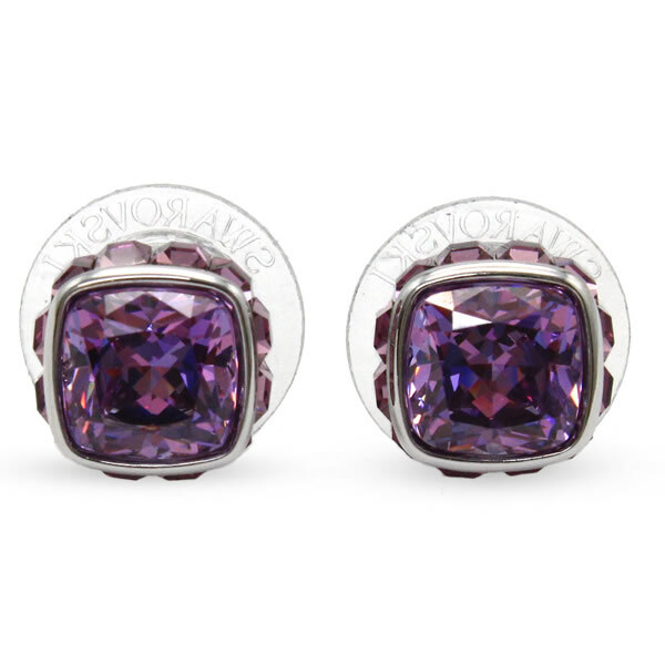 SWAROVSKI スワロフスキー ピアス 5660797 Birthstone アクセサリー 誕生石 2月 パープル レディース