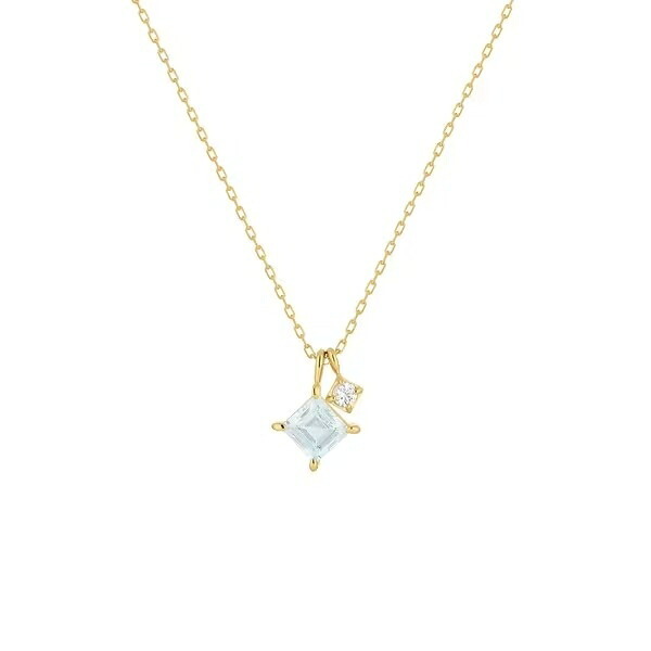 【無料ラッピング】  ヨンドシー 4℃ EAU DOUCE４℃ K10イエローゴールド ネックレス アクアマリン ホワイト トパーズ ブランド 正規品 新品 ギフト プレゼント 人気 おすすめ 誕生日 記念日 クリスマス 送料無料