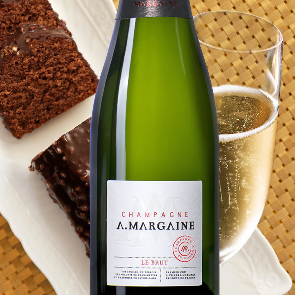 シャンパン ケーキ ギフトセット【無料 リボンラッピング メッセージカード】フランス シャンパーニュ 泡 375ml ハーフボトル パティシエ 東京 LES CACAOSチョコレート パウンドケーキ 焼き菓子 誕生日 プレゼント 出産内祝い 女性 40代 50代 60代 70代 送料無料 