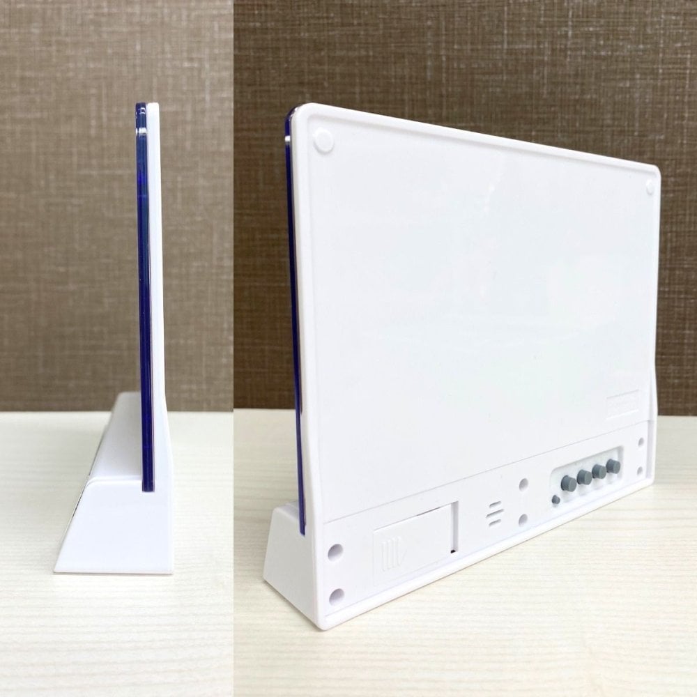 【名入れ無料】卒部記念 記念品 先輩 プレゼント フォトフレーム 時計 温度計 カレンダー付き 白 １個からOK 写真立て おしゃれ デジタル 置時計 卓上 刻印 MK01