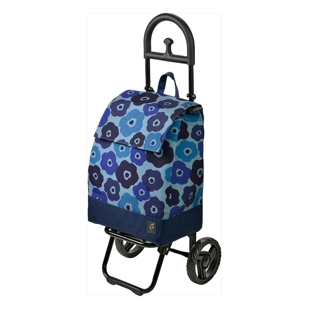 シャルミス ショッピングカート 花柄 ブルー キャリー カート 保冷機能付き 撥水加工 買い物【北海道・沖縄県・離島 配送不可】