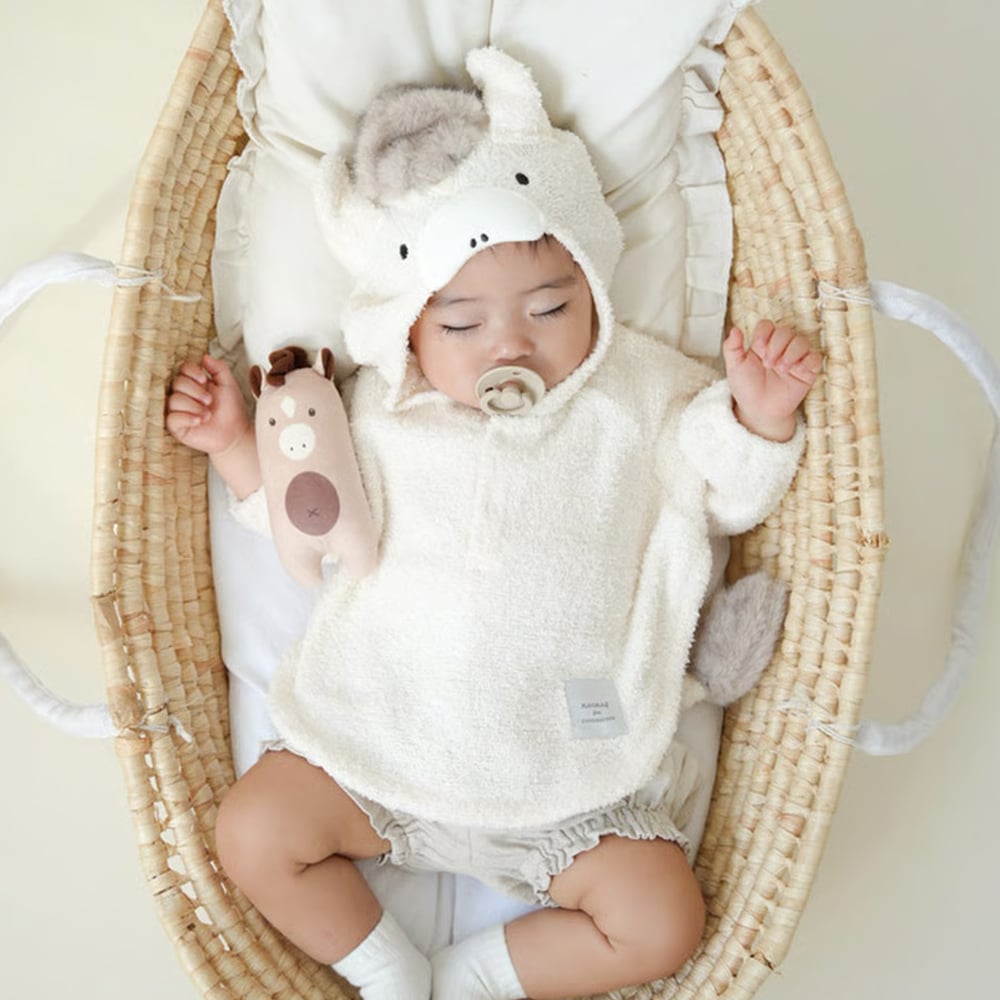 モクモフ（mocmof） なりきり干支ケープ2026 午 | 出産祝い おくるみ ブランケット 赤ちゃん フード付き 十二支 馬 ふわふわ かわいい プレゼント ギフト 贈り物