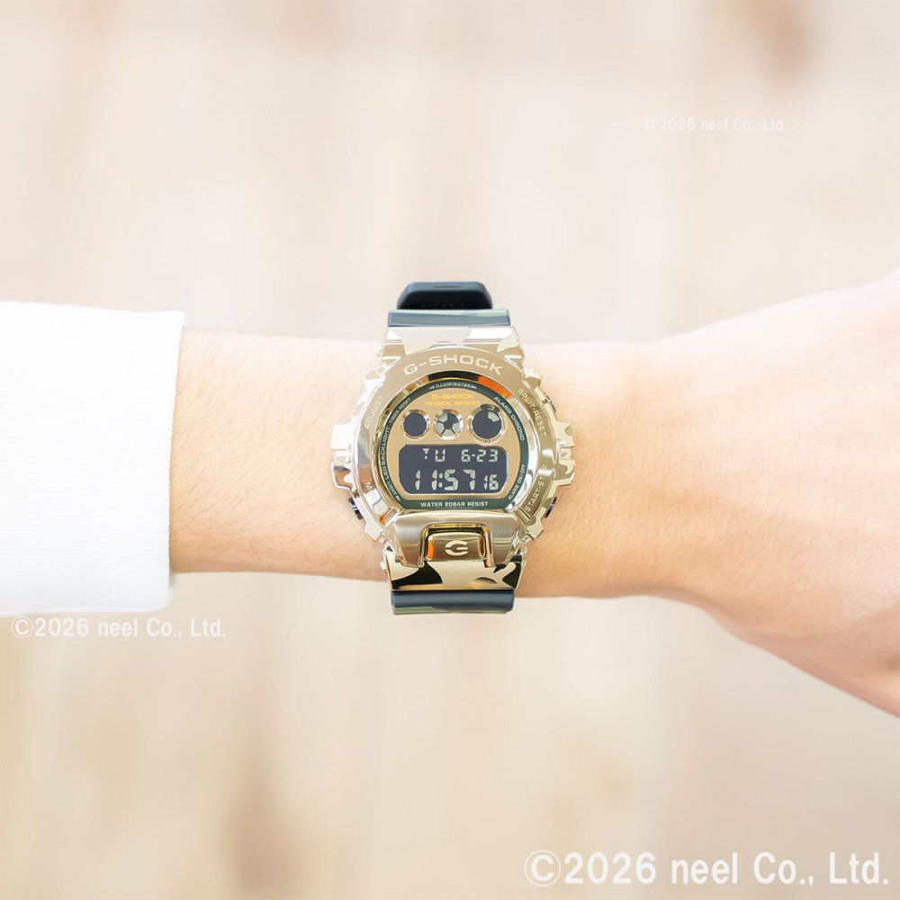 G-SHOCK カシオ Gショック CASIO デジタル 腕時計 メンズ GM-6900CMG-3JF BOLD CAMO Series CAMO AND GOLD【2026 新作】