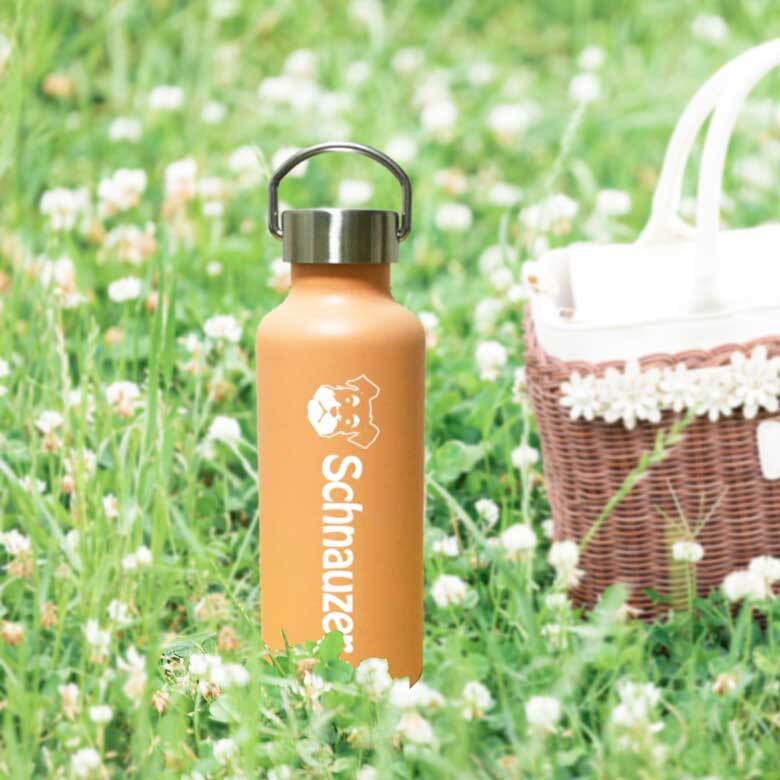 【Wanko Face】シュナ かわいい 取っ手付き マグボトル おしゃれ 290ml 保温 保冷 ステンレス 真空 断熱 二重構造 ボトル タンブラー 水筒 マイボトル シュナウザー ミニチュアシュナウザー ミニシュナ 犬 ペット 動物 アニマル
