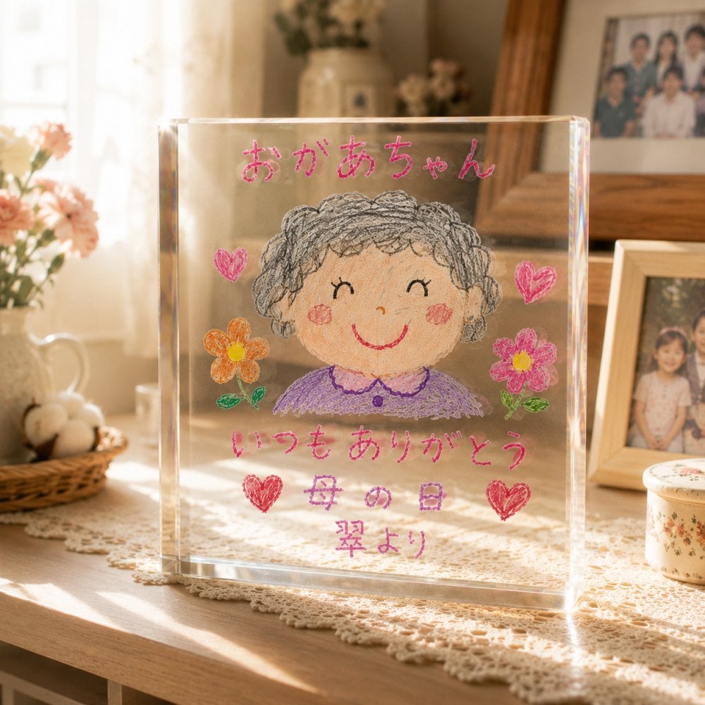 敬老の日 ガラスブロック 似顔絵 記念写真 名入れギフト 記念品 オリジナル 家族 名入れ 写真プレート 記念日 オーダーメイド 子ども ギフト 祖父母 プレゼント フォトブロック 成長記録 父の日 フォトギフト 写真 親孝行 サプライズ 写真立て 母の日 高級 贈り物 結婚記念日 フォトキューブ ディスプレイ 誕生日 思い出 三世代 孫 感謝 両親 写真入り 金婚式 銀婚式 クリスタル【c01】