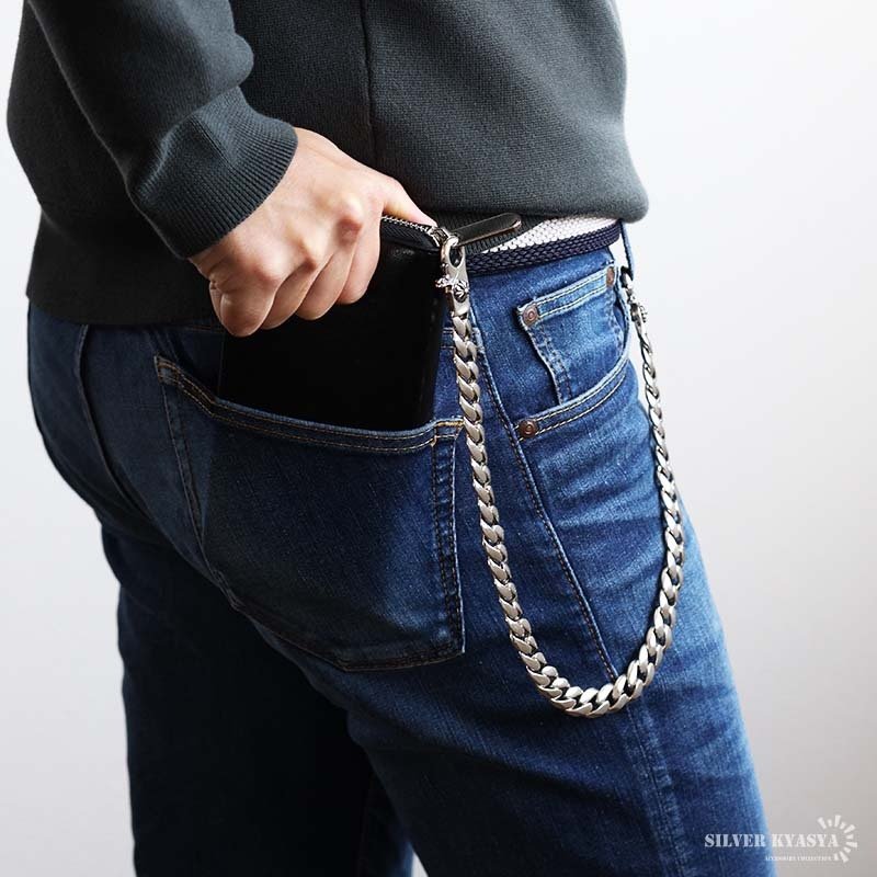 重厚 ウォレットチェーン メンズ 財布 丸 喜平チェーン シルバー ごつめ 幅広 太め クロス 十字架 2クリップ ズボン アメカジ 財布紐 盗難防止 紛失防止 人気 定番 ベストバイ 男性