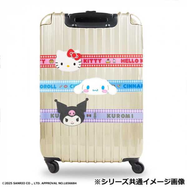 スーツケースベルト ハローキティ サンリオ キャラクター ワンタッチ式 目印 トラベルグッズ 旅行用品 盗難防止 ベルト 長さ調節可能 かわいい ネームタグ付き サンリオ正規ライセンス品