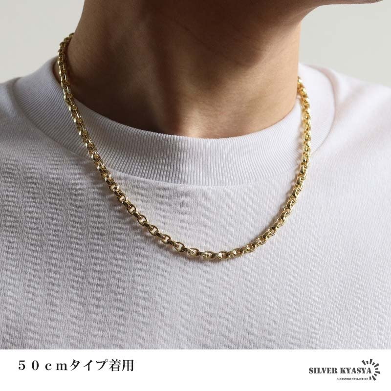 ペーパーチェーンネックレス 六字真言 小粒 ストーンネックレス ゴールド 18KGP 50cm 60cm ホワイトメタル 梵字 細身 二重ロック キラキラ 煌めく 高級感 重厚感 かっこいい メンズ 男性