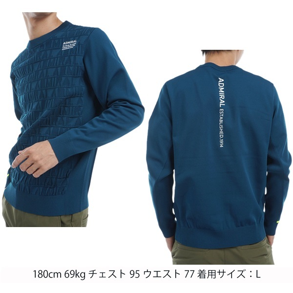 アドミラル ゴルフ メンズ ロゴジャガード タートルネックセーター ADMIRAL GOLF ADMA460 秋冬モデル お誕生日祝い お祝い 記念品 お父さん 父の日 彼氏 男性 30代 40代 50代 60代  還暦祝い 敬老の日 人気プレゼント プレゼント