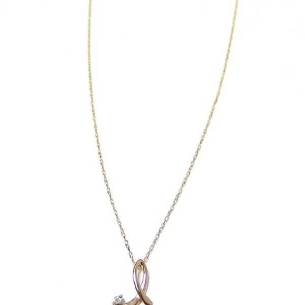 イニシャル ネックレス K18 ダイヤモンド 0.01ct ゴールド ペンダント レディース 18金 ダイヤ 一粒 華奢 シンプル アクセサリー アルファベット ギフト プレゼント
