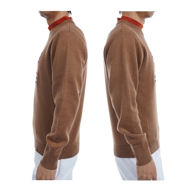 トミーヒルフィガー ゴルフ メンズ ビッグフラッグ クルーネックセーター TOMMY HILFIGER GOLF THMA459 秋冬モデル お誕生日祝い お祝い 記念品 お父さん 父の日 彼氏 男性 30代 40代 50代 60代  還暦祝い 敬老の日 人気プレゼント プレゼント
