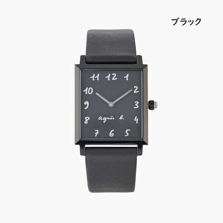【無料ラッピング】 アニエスベー agnes b 時計 腕時計 ブラック レザー スクエア ウォッチ Marcello ユニセックス メンズ レディース 日本製 ブランド 正規品 新品 ギフト プレゼント 人気 おすすめ 誕生日 記念日 クリスマス 送料無料 abb522673