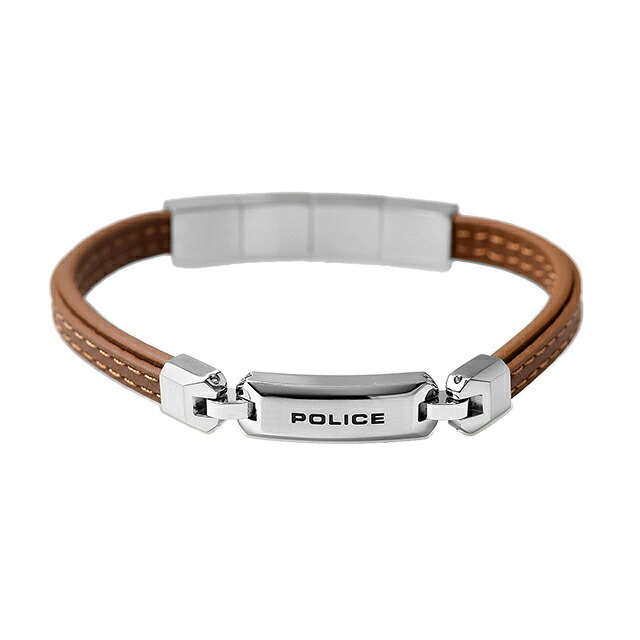 ポリス ブレスレット メンズ ブランド POLICE LAYERLOCK GB0082902 ブラウン シルバー アクセサリー