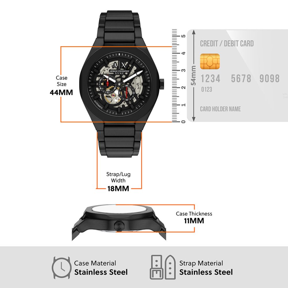 A|X アルマーニ エクスチェンジ ARMANI EXCHANGE 腕時計 メンズ 自動巻き ステンレス AX4304【2026 新作】