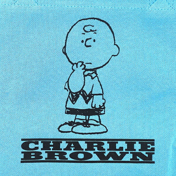 スヌーピー チャーリーブラウン スウェットトートバッグ ブルー SNOOPY