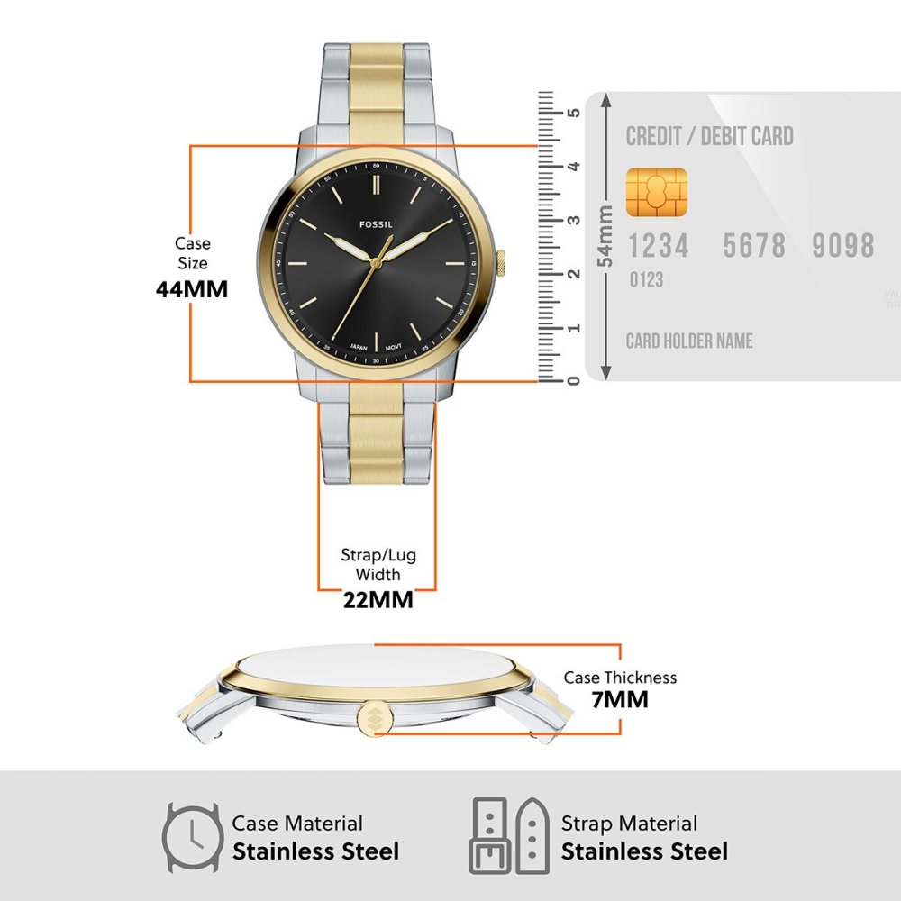 フォッシル FOSSIL 腕時計 メンズ MINIMALIST アナログ ツートーン ステンレススチールウォッチ FS6182【2026 新作】